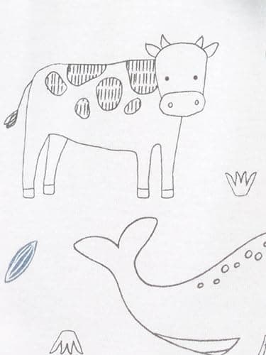 Simple Joys by Carter's Unisex Babies' 6-Piece Bodysuits (Short and Long Sleeve) and Pants Set, Grey Heather/White Animal Print/Avocados/Stripe/Text Print, 0-3 Months - Image 4