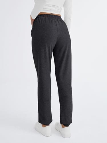 AUTOMET Sweatpants Women with Pockets Lounge Pajama Pants Work Joggers Fall Clothes Winter Business Casual Outfits 2025 BlackGrey S - Image 4