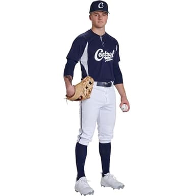 CHAMPRO Boys' Standard Triple Crown 2.0 Baseball Knickers with Braid, White, Scarlet - Image 5