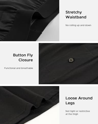 INNERSY Men's Cotton Boxers Loose Fit Breathable Knit Boxer Shorts with Button Fly 4-Pack(4 Black,L) - Image 4