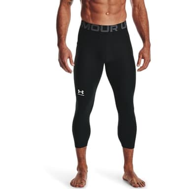 Under Armour Men's Armour HeatGear 3/4 Leggings , Black (001)/Pitch Gray, Large - Image 2