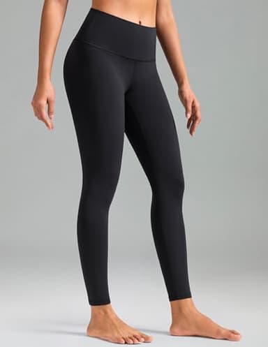 Colorfulkoala Women's Dreamlux High Waisted Workout Leggings 25" Inseam 7/8 Length Yoga Pants (XS, Black) - Image 2