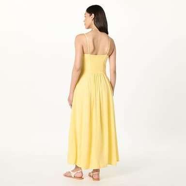 The Drop Women’s Luna Scoop Neck Linen Maxi Dress, Pale Banana, L - Image 2