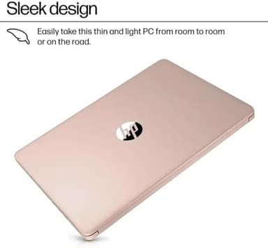 HP Rose Gold Ultrabook Laptop with Microsoft Office 365, Intel 2-Core CPU, 1.1TB Storage (1TB OneDrive and 64GB SSD), 8GB RAM, Windows 11, No Mouse - Image 2