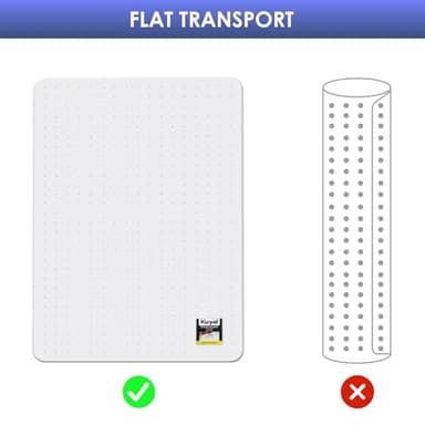 Kuyal Office Chair Mat for Carpet, 32x49 Clear Heavy Duty Computer Chair Mat, Under Desk Protector Carpeted Floors Mat, Easy Chair Movement,Ship Flat - Image 7