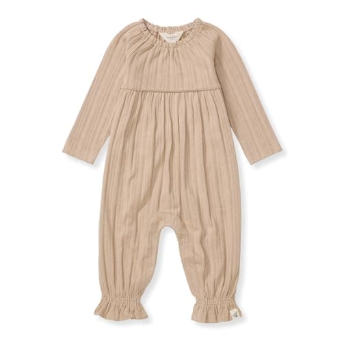 Burt's Bees Baby Baby Girls Romper - 100% Organic Cotton, One-Piece Shortall Girl Outfit for Sizes Newborn to 24 Months - Image 1