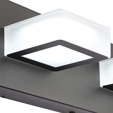 Ralbay 52inch Black Vanity Lights 8 Lights Dimmable 5 Color Temperature Acrylic Modern LED Bathroom Vanity Lighting Fixtures Matte Black - Image 7