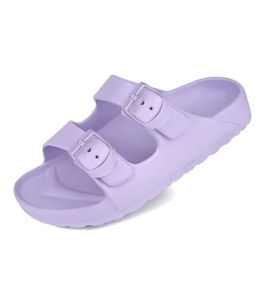 Pisumg Kids Slides Sandals Double Buckle Adjustable Boys Girls - Image 1