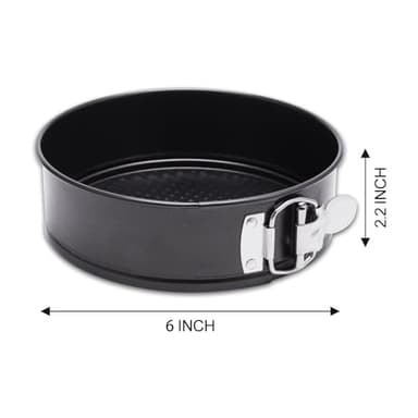 HIWARE 6 Inch Non-stick Springform Pan with Removable Bottom - Leakproof Cheesecake Pan, Compatible with 3 Qt Instant Pot - Image 4