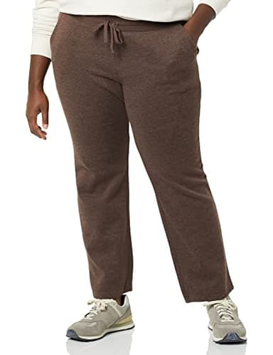 Amazon Essentials Women's Straight Leg Sweatpants with Drawstring for Women, Fleece - (Available in Plus Size), Chocolate, X-Small - Image 3