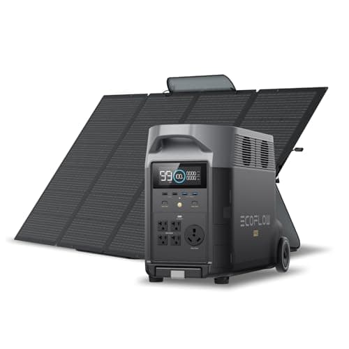 EF ECOFLOW Solar Generator 120V/3.6KWh DELTA Pro with 400W Portable Solar Panel, 23% High Efficiency, 5 AC Outlets, 3600W Portable Power Station for Home Backup Outdoors Camping RV Emergency - Image 1