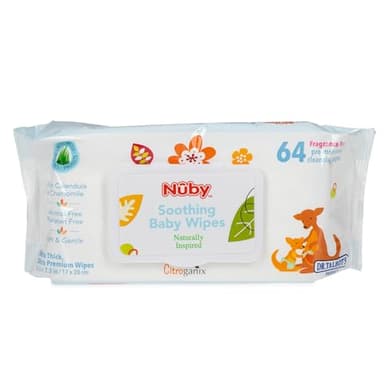 Nuby's Soothing Ultra Premium Baby Wipes Naturally Inspired with Chamomile, Aloe, and Citroganix, Fragrance Free, Extra Thick, 512 Count - Image 6