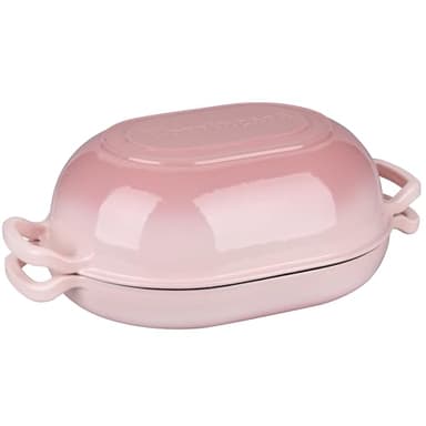 VORRINGARD Enameled Cast Iron Sourdough Bread Oven, Dutch Oven, Loaf Cast Iron Bread Pan for Homemade Bread Baking, Meatloaf Pan with Lid, 7QT, Pink - Image 9