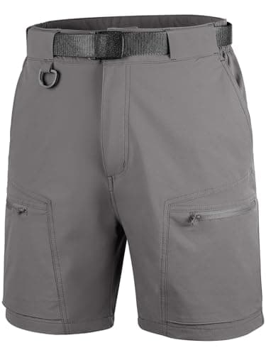 FREE SOLDIER Men's Cargo Hiking Shorts with Belt Lightweight Quick Dry Tactical Shorts with Pockets for Casual Work Golf (Gray 38W12L) - Image 1