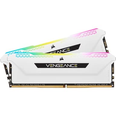 CORSAIR VENGEANCE RGB PRO SL DDR4 RAM 32GB (2x16GB) 3600MHz CL18-22-22-42 1.35V Intel AMD Desktop Computer Memory - White (CMH32GX4M2D3600C18W) - Image 1