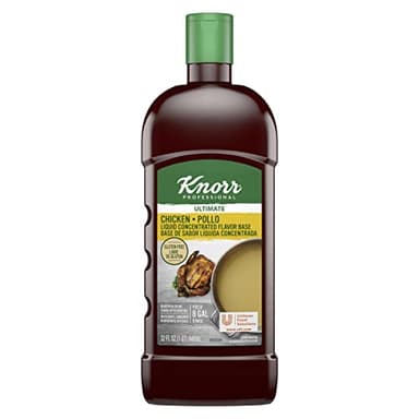 Knorr Professional Ultimate Chicken Liquid Concentrated Base Scratch Like Flavor Aromatic Stock Base, Gluten Free, No Artificial Flavors, Colors, Preservatives, No Added MSG, 32 oz, Pack of 4 - Image 1