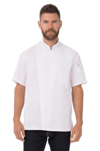 Chef Works Men's Springfield Chef Coat, White, Medium - Image 1