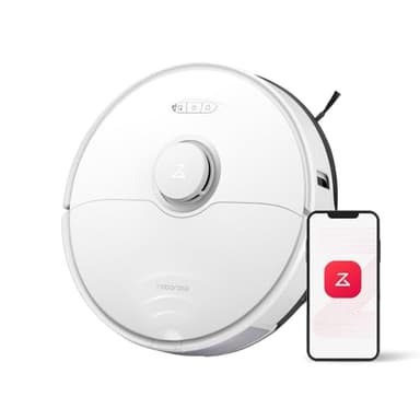 roborock S8 Robot Vacuum and Mop Cleaner, DuoRoller Brush, 6000Pa Suction, ReactiveAI 2.0 Obstacle Avoidance, Sonic Mopping, Auto Lifting Mop, Works with Alexa, Perfect for Pet Hair, White - Image 1