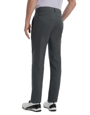 M MAELREG Golf Pants Men Stretch Slim Fit - 30"/32"/34" Stretch 5 Pockets Quick Dry Business Mens Pants Casual Dark Grey - Image 3