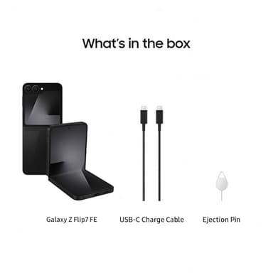 Samsung Galaxy Z Flip7 FE Cell Phone, 256GB AI Smartphone, Unlocked Android, Long Battery Life, 2025, US 1 Yr Manufacturer Warranty, Black - Image 8