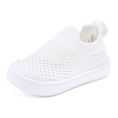 Baby Walking Shoes First Boy Girl Walker Infant Sock Tennis Mesh Sneakers Breathable 6 9 12 18 24 Months White Size 6-12 Months Infant - Image 3