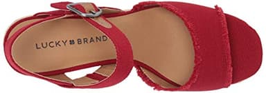 Lucky Brand Women's Mindra Espadrille Wedge Sandal, sb red, 7.5 - Image 5
