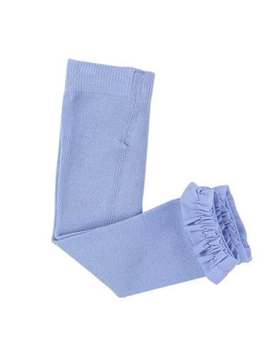 RuffleButts Baby/Toddler Girls Footless Ruffled Tights - Periwinkle Blue, 0-6m - Image 1