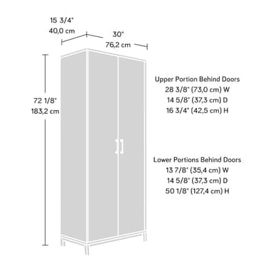 Sauder North Avenue 2-Door Storage Cabinet, Charter Oak Finish - Image 3