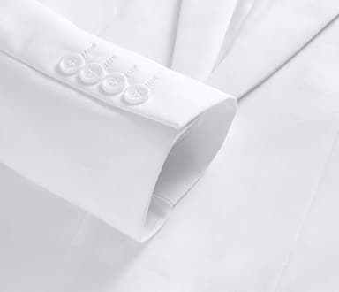 MOGU Men's Slim Fit 2-Piece Tuxedo Suit One-Button Jacket & Pants Set for Wedding, Prom, and Formal Events US Size Blazer 34/Pants 31 White - Image 5