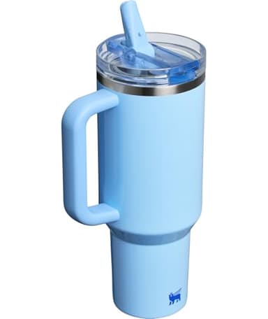 STANLEY Quencher ProTour Flip Straw Tumbler with Leakproof Lid 40 oz | Built-In Straw and Handle | Cup Holder Compatible for Travel | Insulated Stainless Steel Cup | BPA-Free | Cornflower Gloss - Image 3