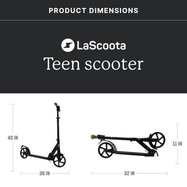 LaScoota Kick Scooter for Adults & Teens - for Youth 8 Years and Up and Men & Women - Lightweight Foldable Adult Scooter with Large Sturdy Wheels 220lbs (Teen, Purple) - Image 8