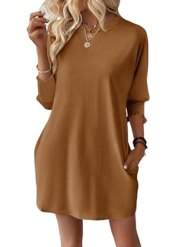 Dokotoo Summer Dresses for Women Sundresses Mini Petite Dress Spring Fashion 2025 Holiday Vacation Casual Sun Womens Dresses Beach Spring Cute Elegant Beach Plus Size Dress Pink - Image 1