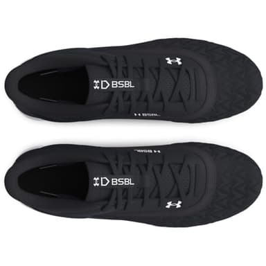 Under Armour Men's Leadoff Low RM 3.0 Baseball Cleat, (001) Black/Black/White, 11, US - Image 4