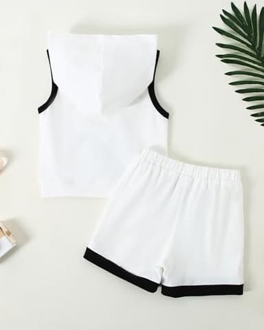 SANMIO 3T Boy Clothes for Toddler Boy Summer Outfits 2-3T Sleeveless Hooded T-shirt+Shorts 2pcs - Image 6