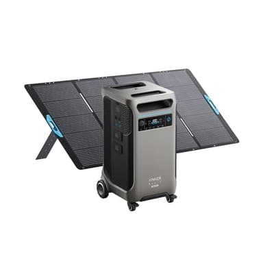 Anker SOLIX F3800 Plus Portable Power Station (Upgraded Version) with 400W Solar Panel, 3840Wh, 3,200W Solar Input, Generators for Home Use, Works with Generator, For Power Outages, and Emergencies - Image 1