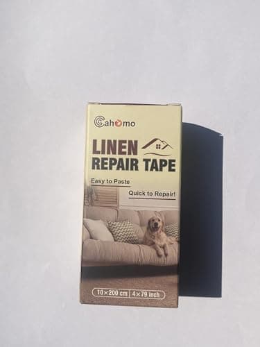 Linen Repair Tape 4x79 inch, Self Adhesive Fabric Patches, Linen Patch Tape Kit, Fabric Repair Tape for Couch Sofas, Headboards, Chairs, Pillows, Curtains, Couches- Light Grey - Image 8