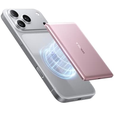 TORRAS MiniMag Power Bank, Ultra Slim 5,000mAh Wireless Portable Charger with USB-C Cable, Fast Charging iPhone Air MagSafe Battery Pack, Compatible Charger for iPhone 17/16/15/14/13/12, Azalea Pink - Image 1