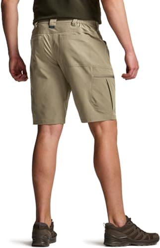 CQR Men's Quick Dry Stretch Hiking Cargo Shorts, Lightweight Water Resistant Tactical Casual, Golf & Outdoor with Pockets, Rocky Tan, 30W x 10L - Image 2