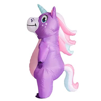 Spooktacular Creations Halloween Inflatable Costume, Full Body Unicorn Blow Up Costume for Adults Dress Up Holiday Themed Cosplay Parties(Purple) - Image 5