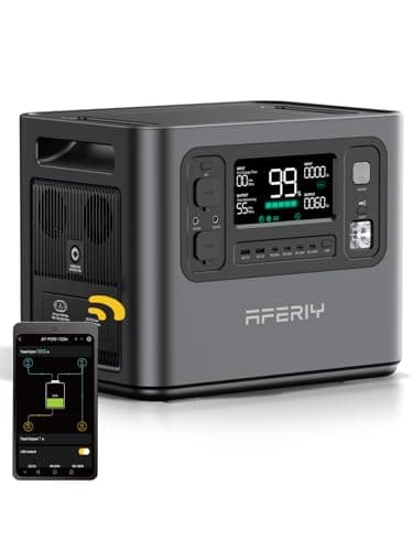 AFERIY P210 Portable Power Station 2400W,2048Wh LiFePO4 Battery Generator with 1100W AC Charging & 500W Solar Charging,for Home Backup,Power Outages, Camping【Pure Sine Wave AC Input & Output Only】 - Image 1