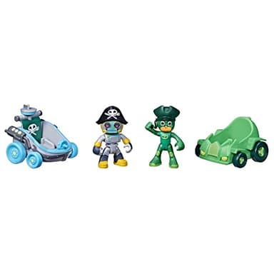 PJ Masks Pirate Power Gekko vs Pirate Robot Battle Racers Preschool Toy, Vehicle and Action Figure Set for Kids Ages 3 and Up - Image 2