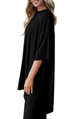 PRETTYGARDEN Two Piece Sets For Women Summer Fashion Lounge Matching Set 2025 Travel Vacation Airport Outfits Clothing (Black,X-Large) - Image 4