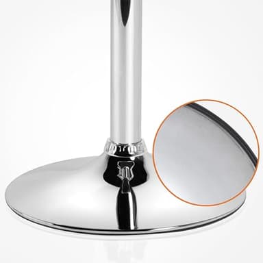 Yaheetech Bar Stools Set of 4, PU Leather Adjustable Barstools with Armrest, Counter Height Stool Chairs with Thickened Seat Cushion for Kitchen Island, Grey - Image 6