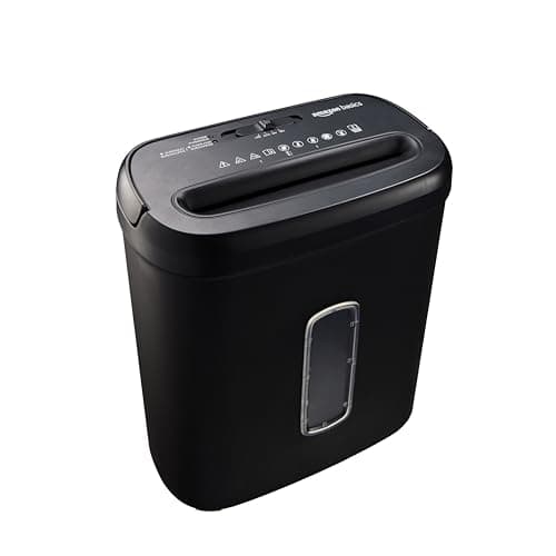 Amazon Basics 8-Sheet Cross Cut Paper Shredder and Credit Card Shredder - Black - Image 1