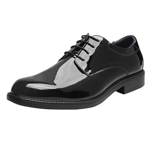 Bruno Marc Men's Dress Oxford Shoes Classic Lace Up Formal Shoes,Size 10,Black/Pat,DOWNING-02