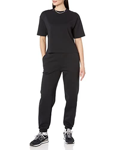 Amazon Essentials Women's Relaxed High Waist Joggers (Available in Plus Size), Black, Large - Image 4