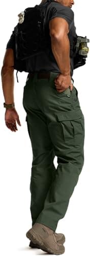 CQR Men's Tactical Pants, Water Resistant Ripstop Cargo Pants, Lightweight EDC Work Hiking Pants, Outdoor Apparel, Raider Mag Pocket Green Kelp, 34W x 34L - Image 2