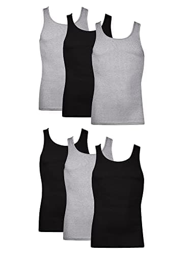 Hanes Men Hanes Men's Cotton Tank Undershirts Pack, Moisture-Wicking Ribbed Tanks, lightweight Cotton Tank Undershirts - Image 1