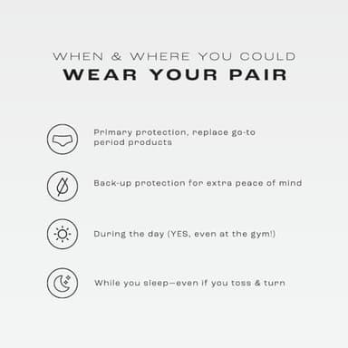 Bambody Absorbent Panties, Post-Partum, Period Underwear for Women and Teens - Leakproof, Soft, Comfortable, Breathable - Medium, 3 Pack, Black - Image 7