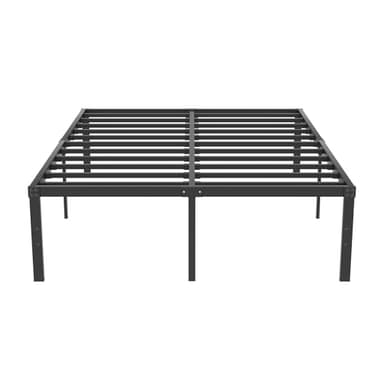 VECELO 18" Full Size Metal Platform Tall Bed Frame,Heavy Duty Steel Slat/Easy Assembly Mattress Foundation/No Box Spring Needed - Image 1
